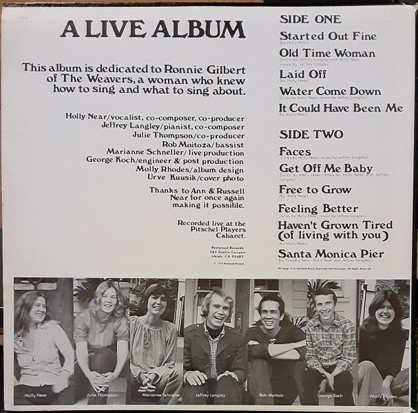 Near, Holly - A Live Album (NM or M-) (Vinyl LP)
