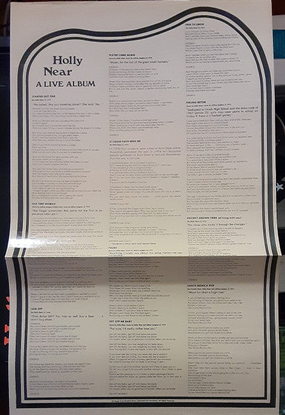 Near, Holly - A Live Album (NM or M-) (Vinyl LP)