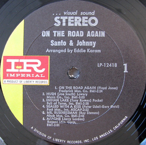 Santo & Johnny - On The Road Again (Vinyl, VG) (Vinyl LP)