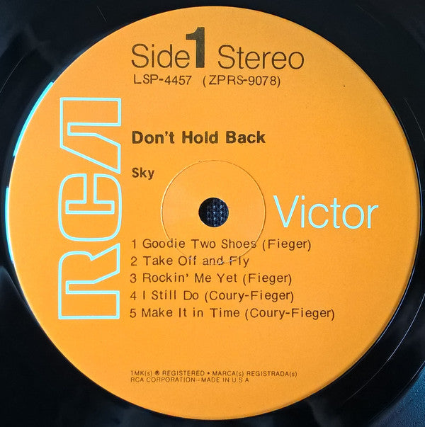 Sky - Don't Hold Back (VG+) (Vinyl LP)