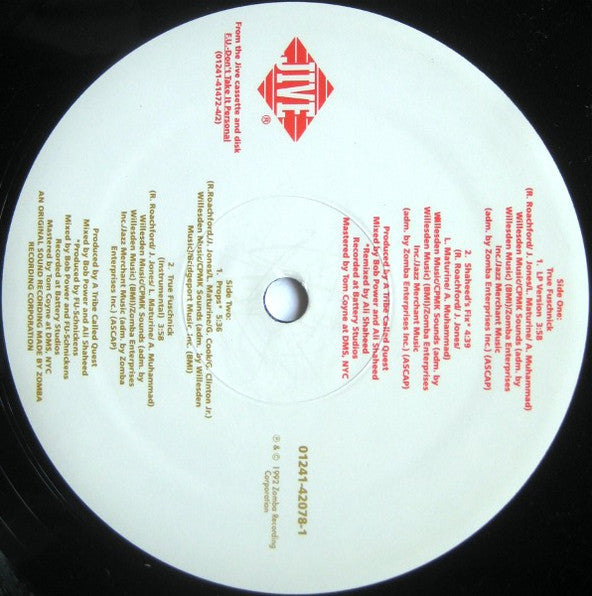 Fu-Schnickens - True Fuschnick (VG+) (Vinyl LP)