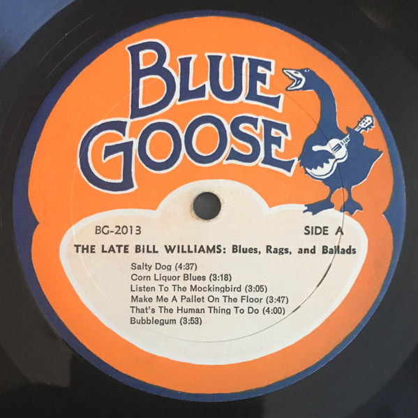 Williams, Late Bill - Blues, Rags, And Ballads (Vinyl, VG) (Vinyl LP)