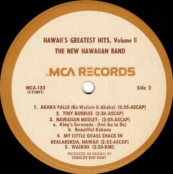 New Hawaiian Band - Hawaii's Greatest Hits Vol. 2 (VG+) (Vinyl LP)