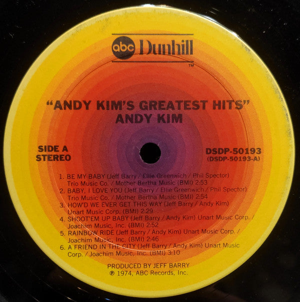 Kim, Andy - Andy Kim's Greatest Hits (VG+) (Vinyl LP)