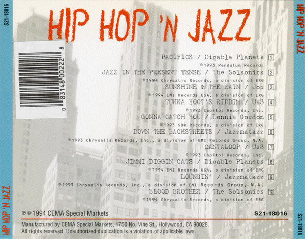 Various - Hip Hop 'N Jazz (CD, VG+) (Vinyl LP)