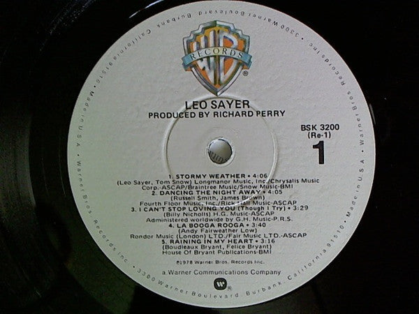 Sayer, Leo - Leo Sayer (VG+) (Vinyl LP)