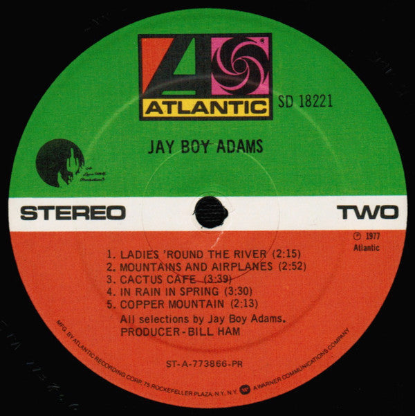 Adams, Jay Boy - Jay Boy Adams (VG+) (Vinyl LP)