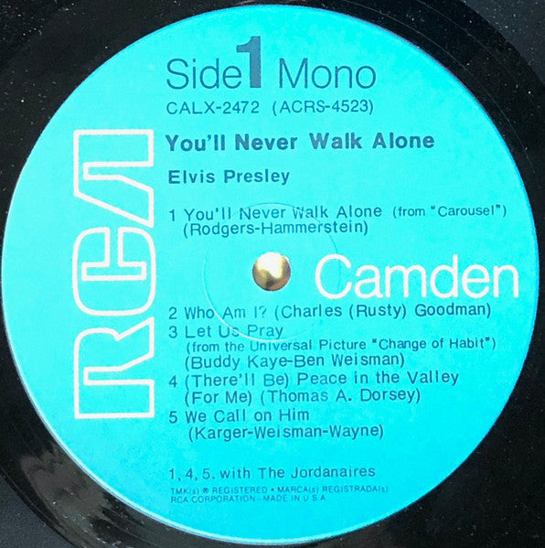 Elvis - You'll Never Walk Alone (VG) (Vinyl LP)