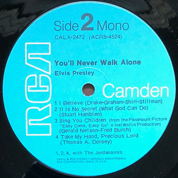 Elvis - You'll Never Walk Alone (VG) (Vinyl LP)