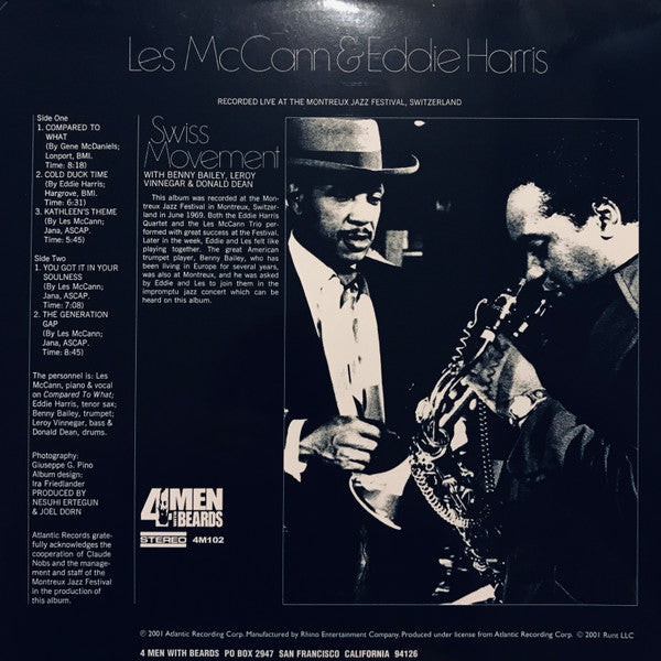 McCann, Les & Eddie Harris - Swiss Movement (Vinyl, VG+) (Vinyl LP)