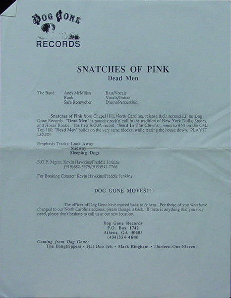 Snatches Of Pink - Dead Men (VG+) (Vinyl LP)