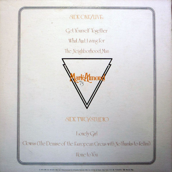 Mark-Almond - 73 (VG+) (Vinyl LP)