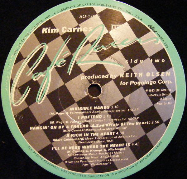 Carnes, Kim - Café Racers (VG+) (Vinyl LP)