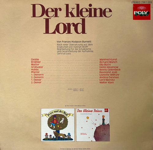 Burnett, Frances Hodgson - Der Kleine Lord (G+) (Vinyl LP)