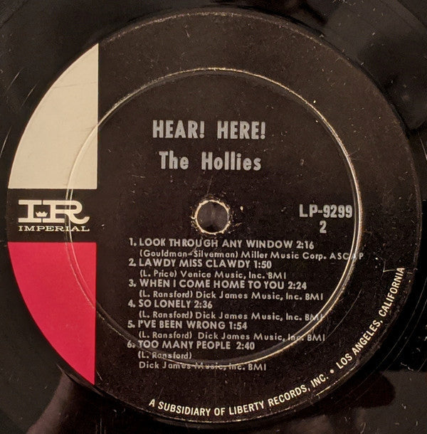 Hollies - Hear! Here! (G) (Vinyl LP)