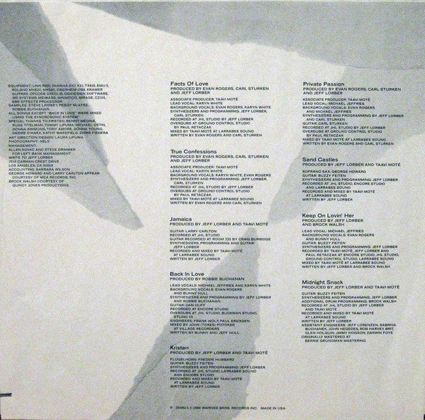 Lorber, Jeff Featuring Karyn White And Michael Jeffries - Private Passion (VG+) (Vinyl LP)