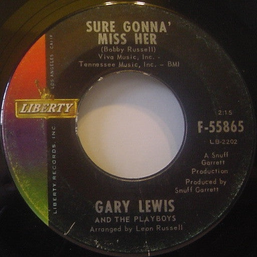 Lewis, Gary And The Playboys - Sure Gonna Miss Her / I Don't Wanna Say Goodnight (VG+) (Vinyl LP)