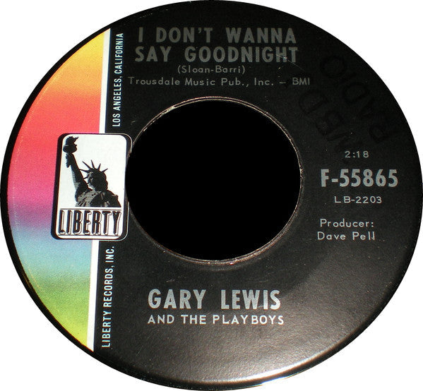 Lewis, Gary And The Playboys - Sure Gonna Miss Her / I Don't Wanna Say Goodnight (VG+) (Vinyl LP)