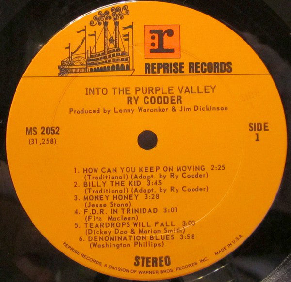 Cooder, Ry - Into The Purple Valley (VG+) (Vinyl LP)