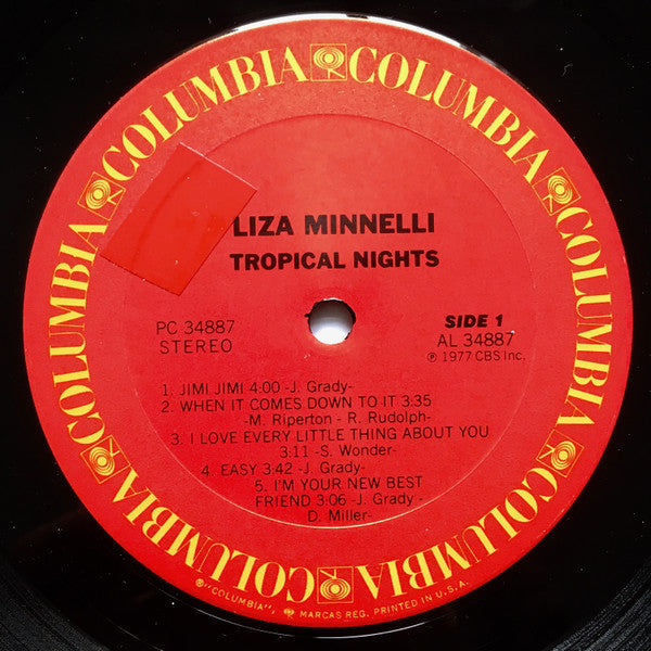Minnelli, Liza - Tropical Nights (VG+) (Vinyl LP)