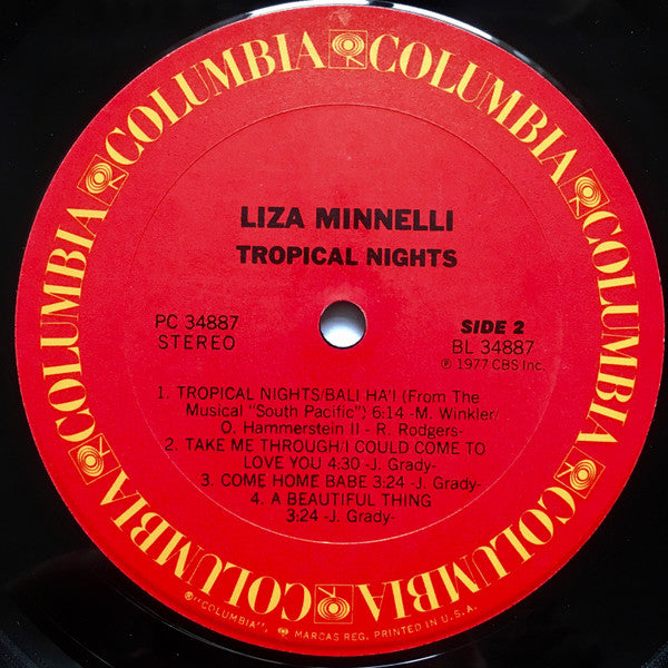 Minnelli, Liza - Tropical Nights (VG+) (Vinyl LP)