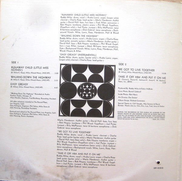Miles, Buddy - We Got To Live Together (Vinyl, VG+) (Vinyl LP)