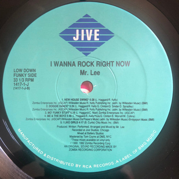 Mr. Lee - I Wanna Rock Right Now (NM or M-) (Vinyl LP)