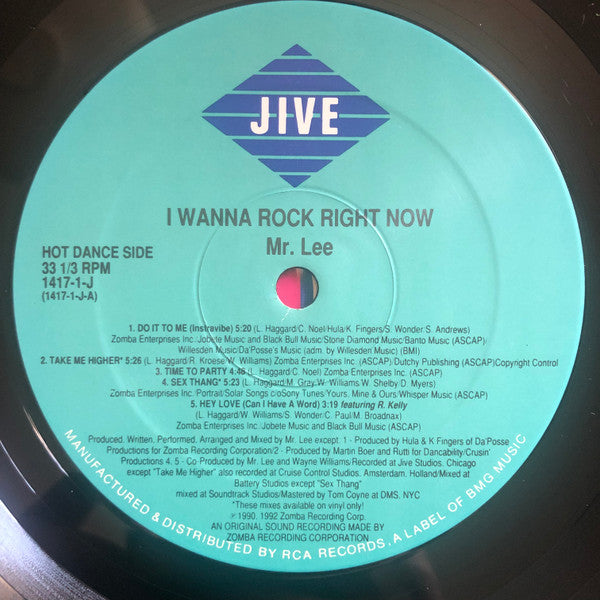 Mr. Lee - I Wanna Rock Right Now (NM or M-) (Vinyl LP)