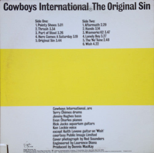 Cowboys International - The Original Sin (NM or M-) (Vinyl LP)