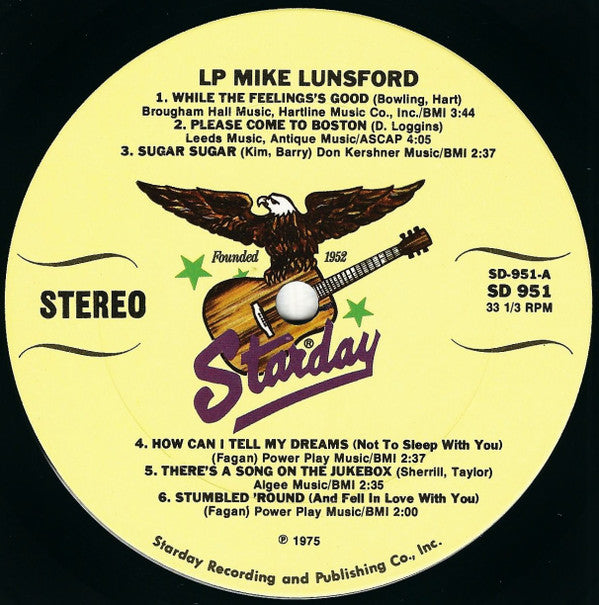Lunsford, Mike - Mike Lunsford (VG) (Vinyl LP)
