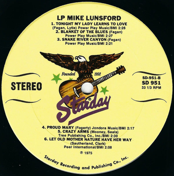 Lunsford, Mike - Mike Lunsford (VG) (Vinyl LP)