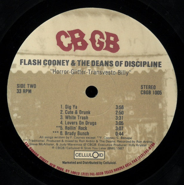 Cooney, Flash  & The Deans Of Discipline - Horror-Glitter-Transvesto-Billy (M) (Vinyl LP)