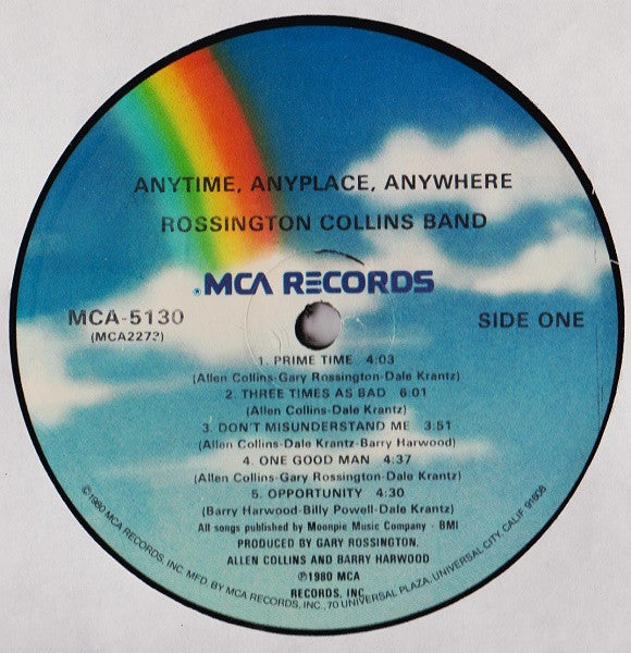 Rossington Collins Band - Anytime, Anyplace, Anywhere (VG+) (Vinyl LP)
