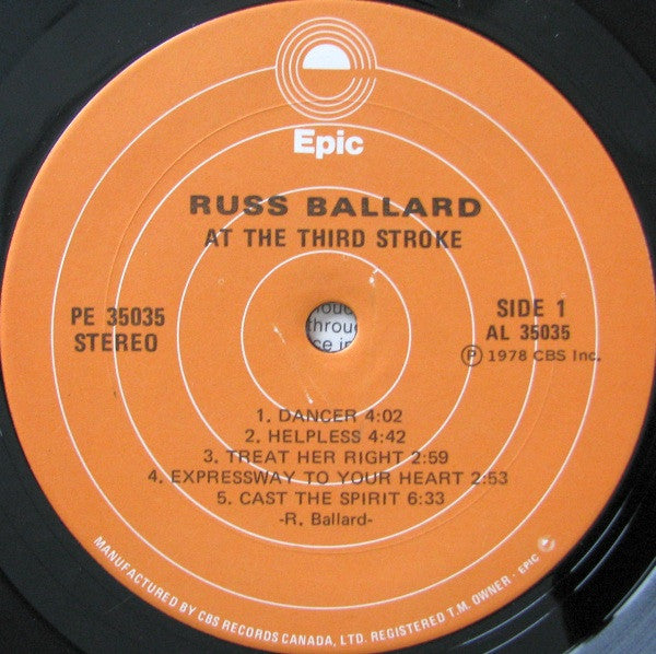 Ballard, Russ - At The Third Stroke (VG+) (Vinyl LP)