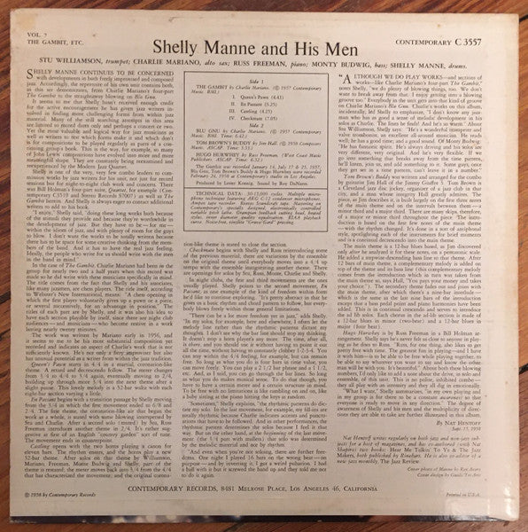 Manne, Shelly & His Men - The Gambit (Volume 7) (Vinyl, VG) (Vinyl LP)
