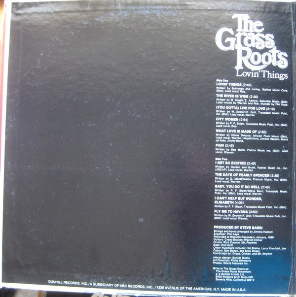 Grass Roots - Lovin' Things (VG+) (Vinyl LP)