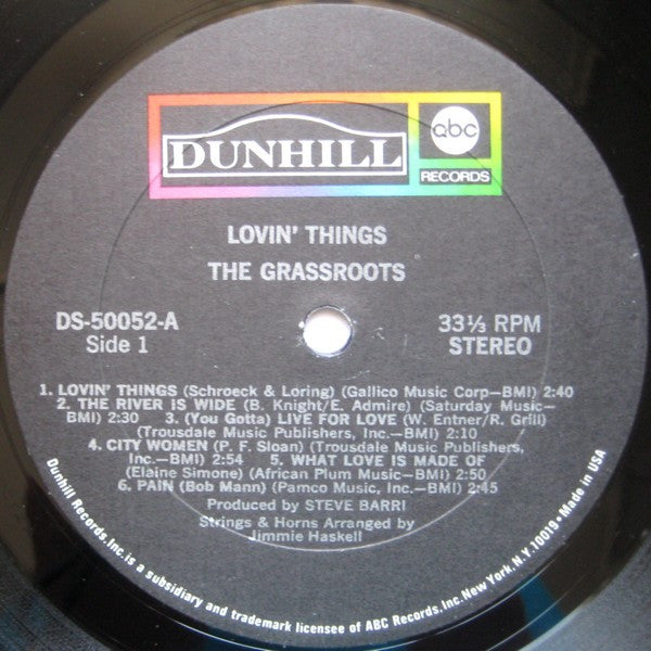 Grass Roots - Lovin' Things (VG+) (Vinyl LP)