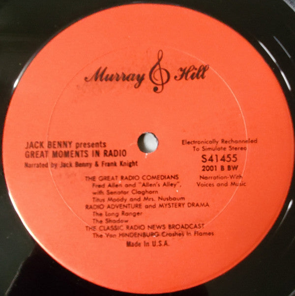 Benny, Jack - Great Moments in Radio: Volume 1 (M) (Vinyl LP)
