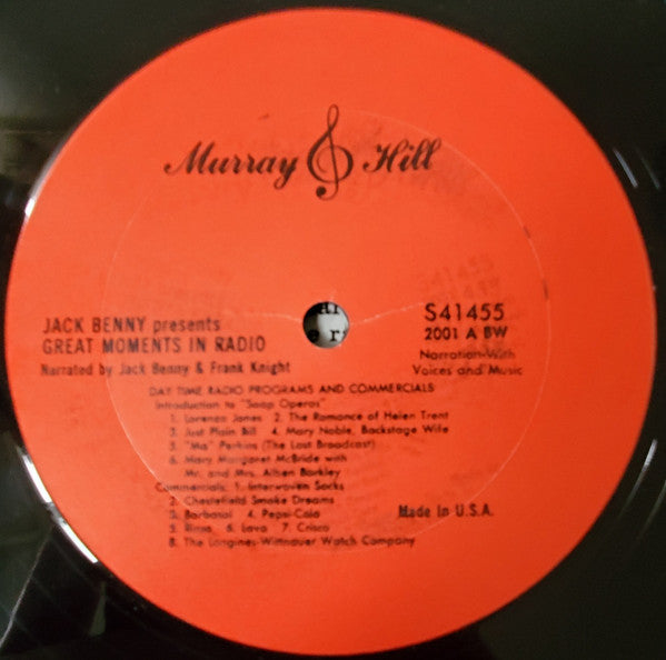 Benny, Jack - Great Moments in Radio: Volume 1 (M) (Vinyl LP)
