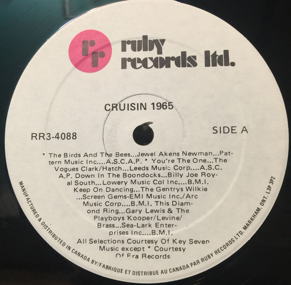 Various - Cruisin' 1965 (Vinyl, VG+) (Vinyl LP)