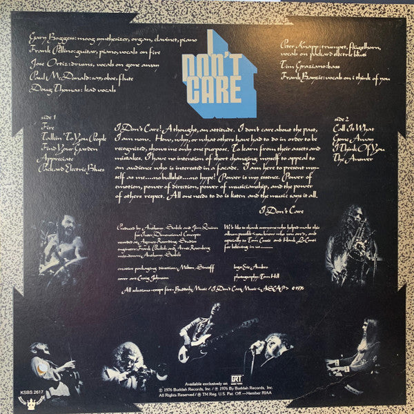 I Don't Care - Ask Anyone (VG+) (Vinyl LP)