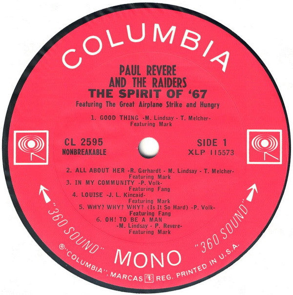 Revere, Paul & The Raiders - The Spirit Of '67 (VG) (Vinyl LP)