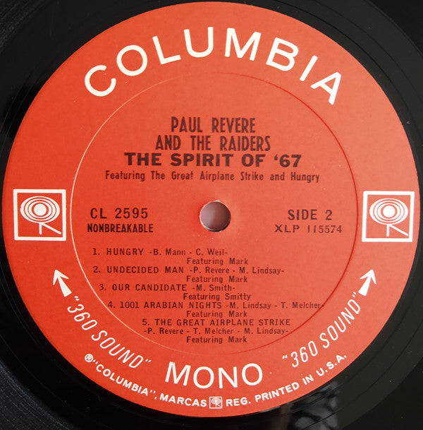 Revere, Paul & The Raiders - The Spirit Of '67 (VG) (Vinyl LP)
