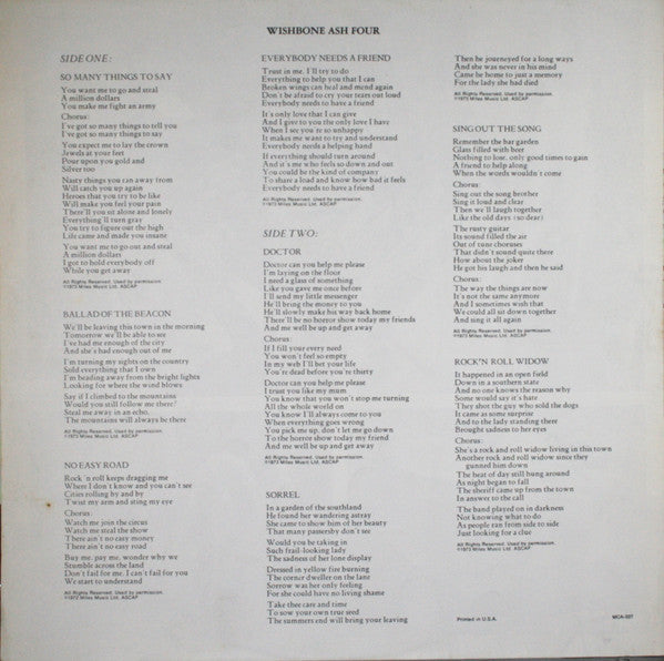 Wishbone Ash - Wishbone Four (VG) (Vinyl LP)