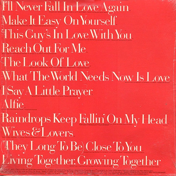 Bacharach, Burt - Burt Bacharach's Greatest Hits (Vinyl, VG+) (Vinyl LP)