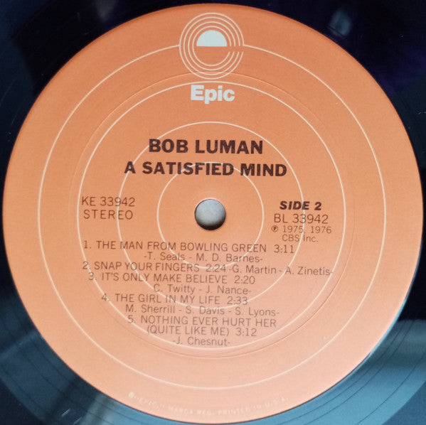 Luman, Bob - Satisfied Mind (M) (Vinyl LP)