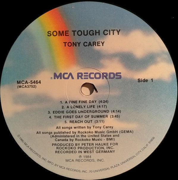 Carey, Tony - Some Tough City (VG) (Vinyl LP)