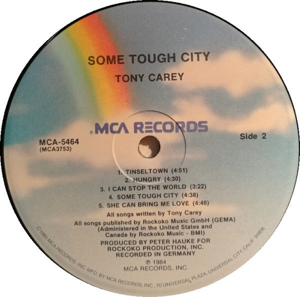 Carey, Tony - Some Tough City (VG) (Vinyl LP)