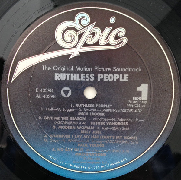 Ruthless People (The Original Motion Picture Soundtrack) (Vinyl, VG+) (Vinyl LP)