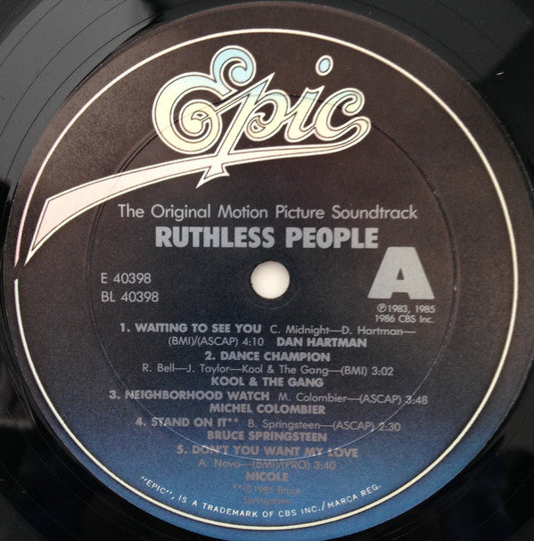 Ruthless People (The Original Motion Picture Soundtrack) (Vinyl, VG+) (Vinyl LP)